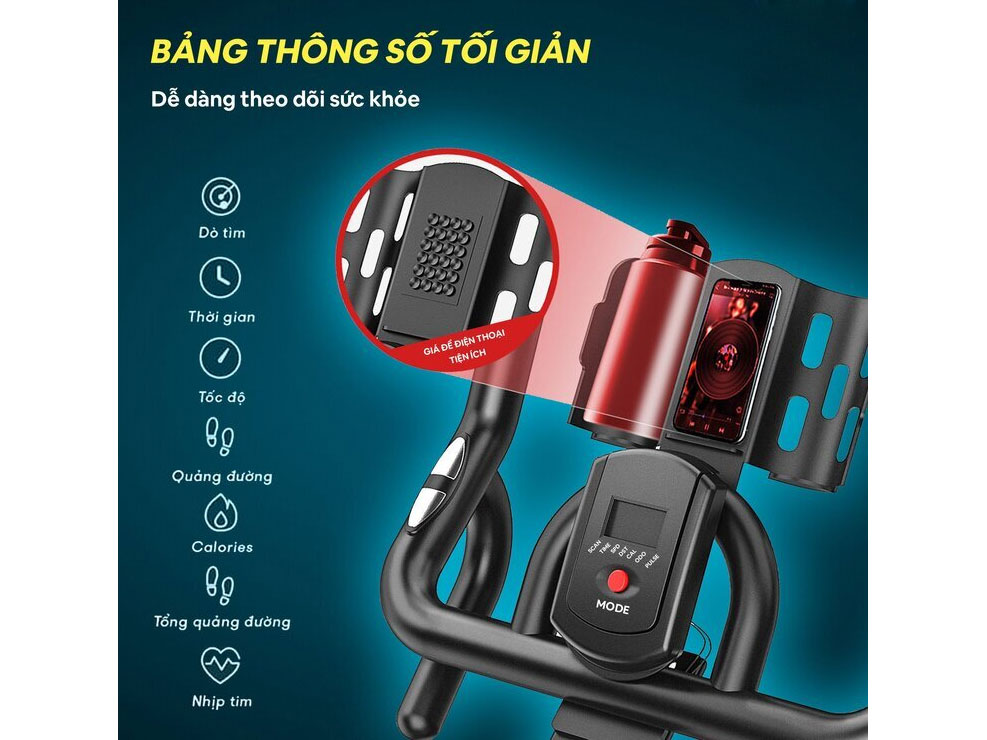 Xe đạp tập thể dục Queen Crown 300 Sport