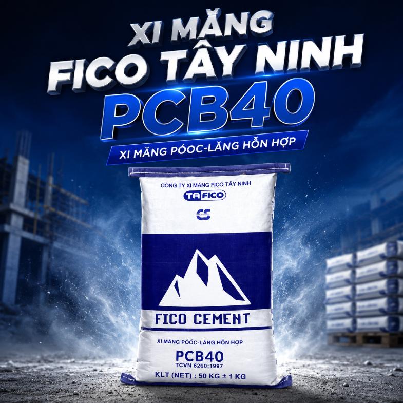 Xi măng PCB40 Fico Tây Ninh bao 50kg