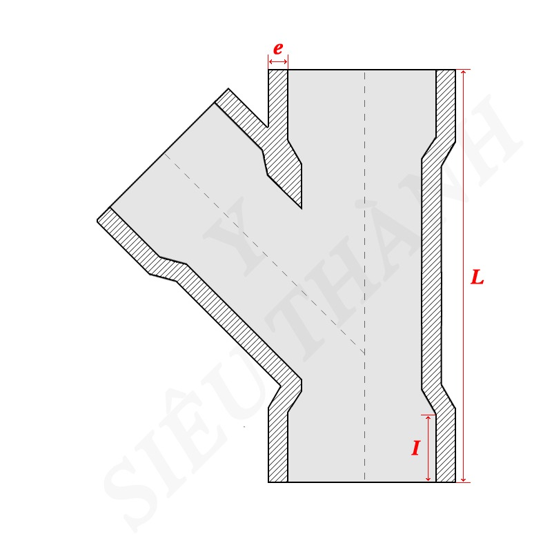 Y uPVC Siêu Thành Ø42 – Ø114 thoát nước