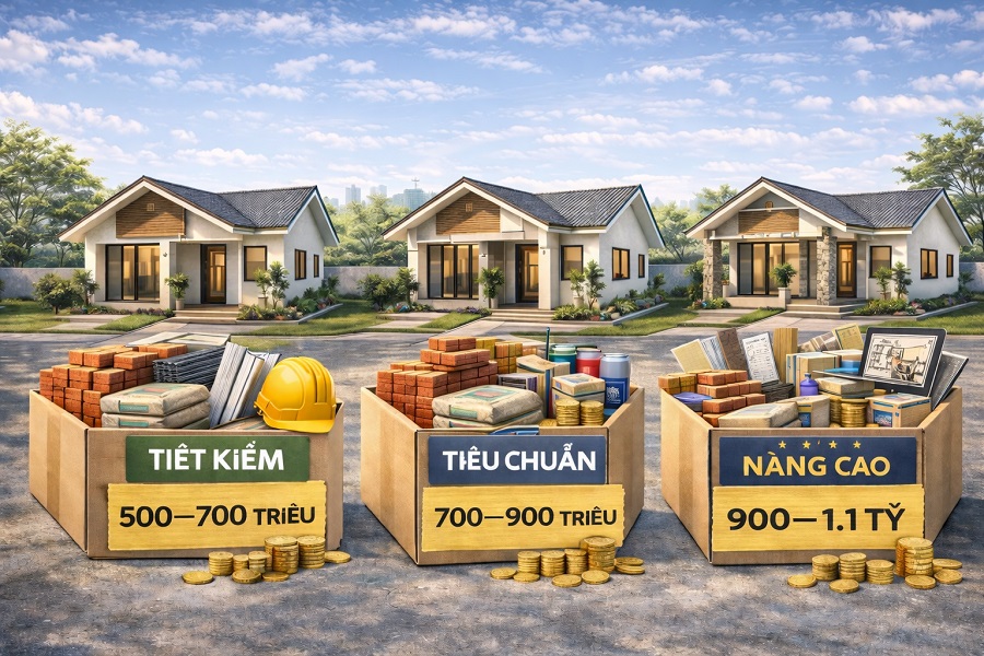 Combo xây nhà cấp 4 theo ngân sách – Chọn đúng gói, tối ưu chi phí
