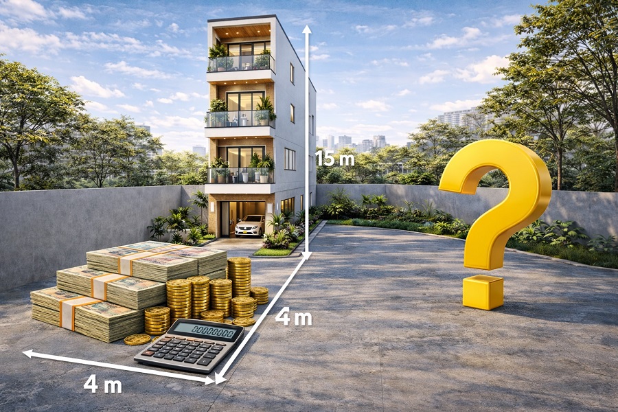 Nhà phố 4x15 xây bao nhiêu tiền? Cách tính chi tiết