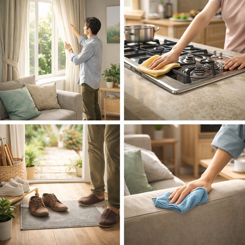 Những Thói Quen Sinh Hoạt Giúp Nhà Luôn Sạch Và Thoáng